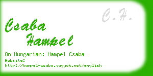 csaba hampel business card